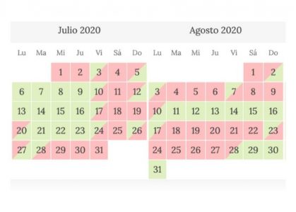 Calendario reservas Calendario reservas